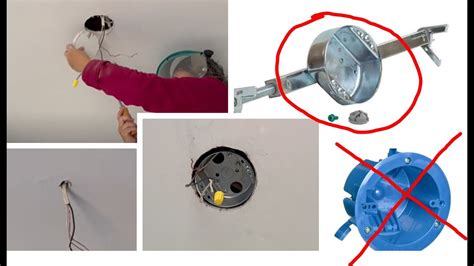 attaching light fixture to junction box|light fixture box ceiling outlet.